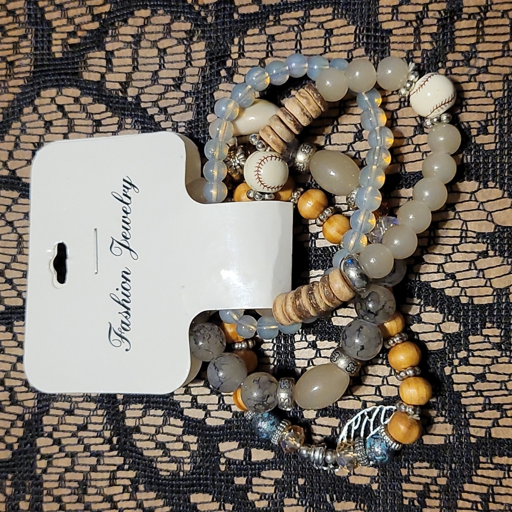 Free with purchase of any item. Stretch bracelets.